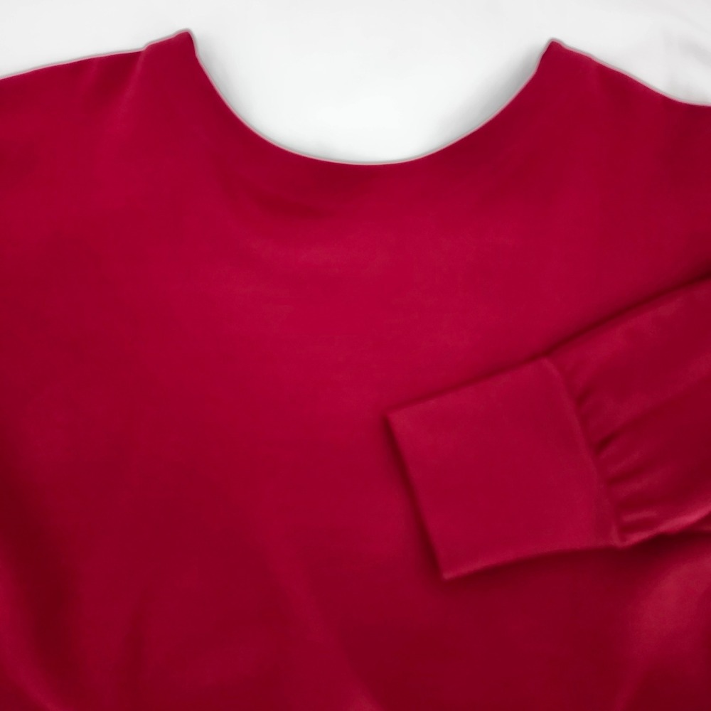 Ann Taylor Oxblood Chic Back Wrap Pullover Top Womens Small Going Out Trendy